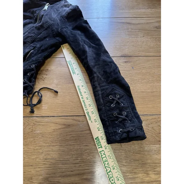 Free People We The Free Women Sz Small Moto Biker Jacket‎ Zip Pockets Streetwear - Image 8