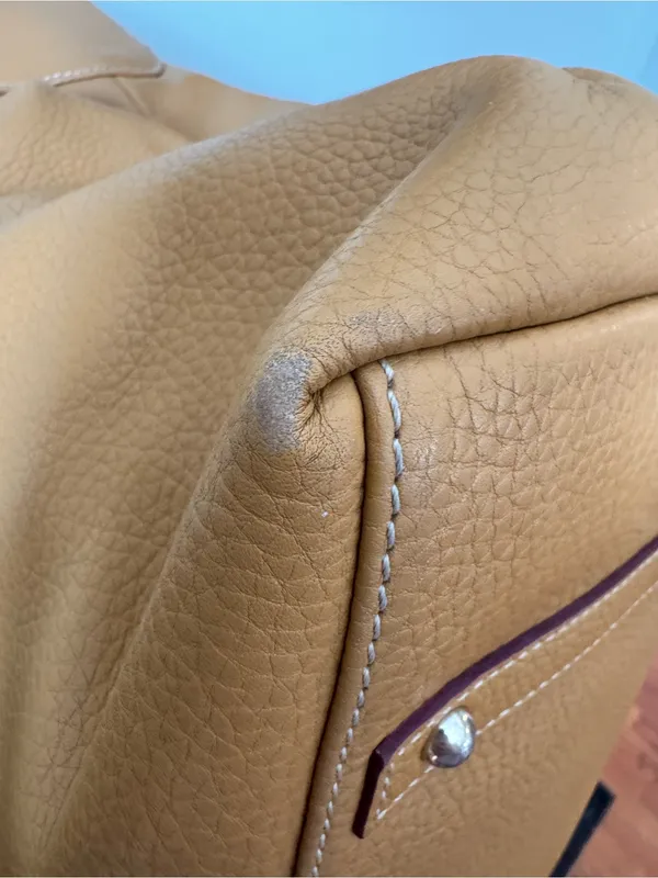 Dooney & Bourke Camel Tan Saddle Pebble Leather LOGO LOCK Hobo Shoulder Bag - Image 13