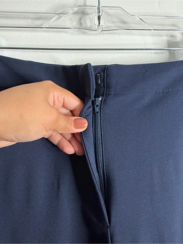 American Tall Freedom Flex Slim Straight Leg Dress Pants Navy 14 Tall Office - Image 9