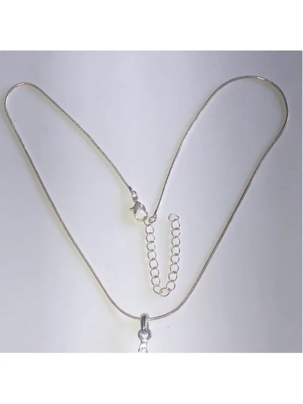 Silver Tone CZ Rhinestone Starfish Boho Pendant Necklace - Image 5