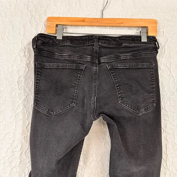 AG Adriano Goldschmied Women's Jeans Size 31 Black Denim Stretch skinny Pants - Image 4