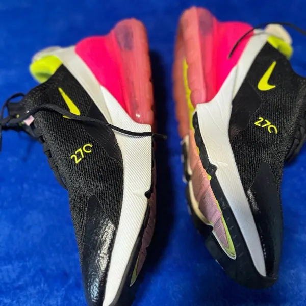 Nike Black and Pink Running Shoes - Image 2