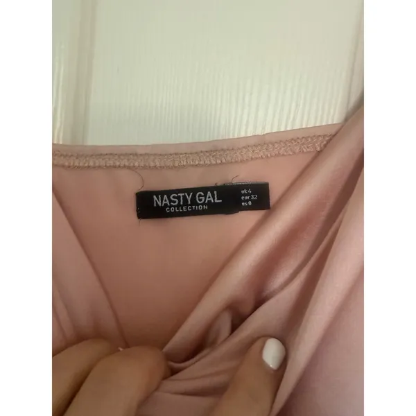 Nasty Gal Collection‎ Satin Cowl Neck Maxi Dress - Rose Pink (Size US 0) - Image 2