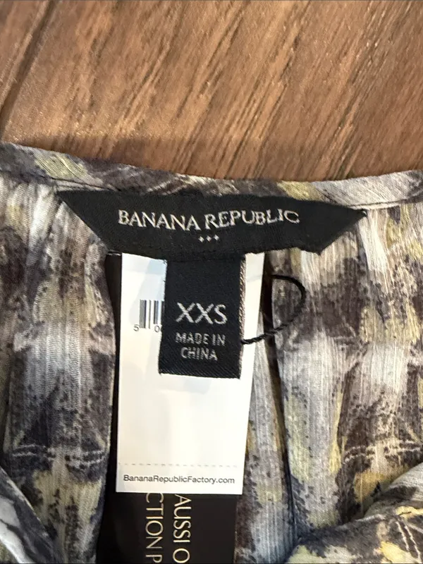 Banana Republic Neutral Multi Printed Tiered Midi Dress Size XXS NWT - C26-032 - Image 2