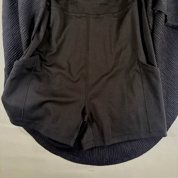 All in Motion Black Pleated Active Dress‎ V-Neck Built-in Shorts Pockets Small - Image 4