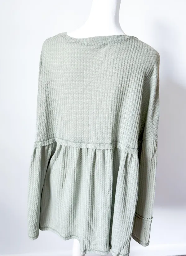 Veveret Waffle Knit Peplum - Image 5