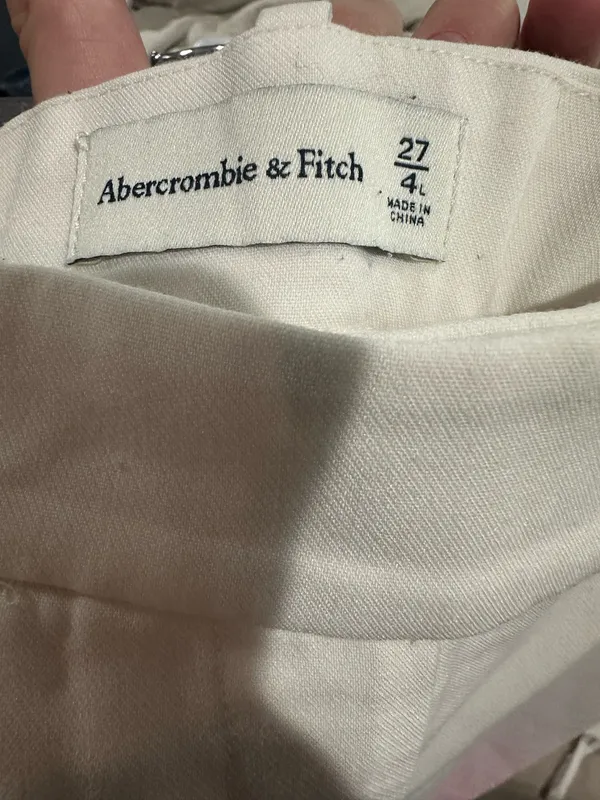 Abercrombie and Fitch White Dress Pants - Image 3