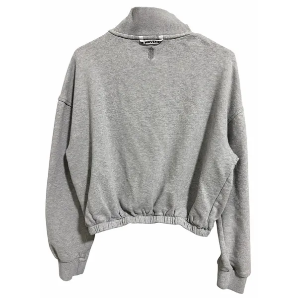 Free People‎ Movement Valley Girl Quarter Zip Sweatshirt Gray Women's Size Small - Image 2