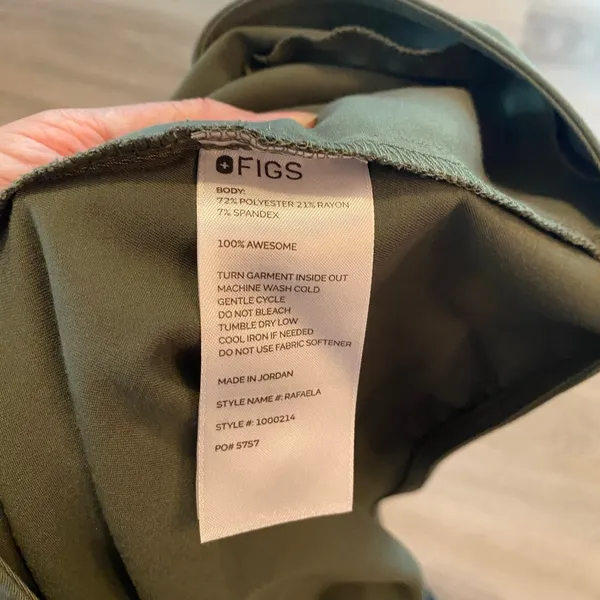 FIGS Green Rafaela Oversize Top Livingston Pant Scrub Set Uniform Small / Medium - Image 5