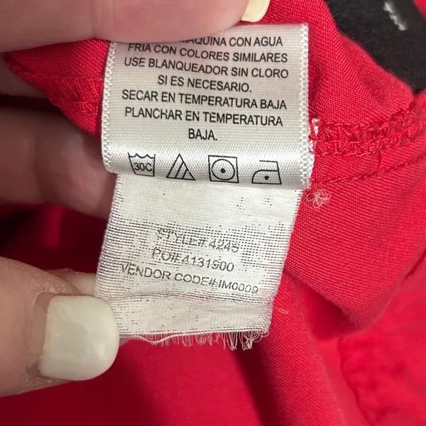 Greys Anatomy‎ Women Medical Nurse Scrub Pants M Red Professional Workwear Cargo - Image 6