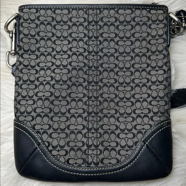 Vintage Coach Signature Canvas Crossbody Bag Mini Coach "c" Monogram Purse Small - Image 7