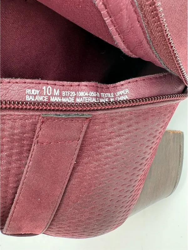 Baretraps Women's Size 10 M Burgundy Ankle Boots Buckle Detail Dr Scholls Insole - Image 7