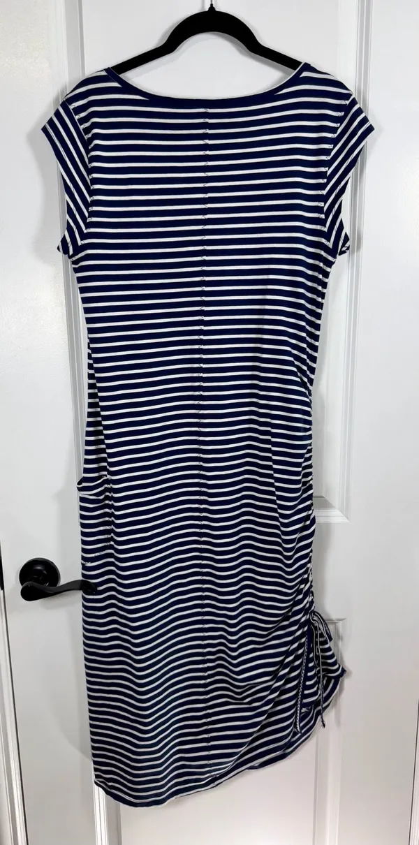 Toad&Co Samba Muse Ruched Striped Pocket Dress - Image 8