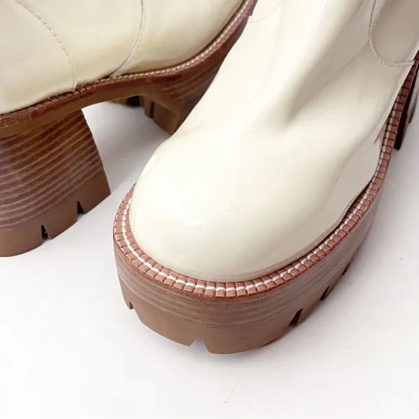 JEFFREY CAMPBELL Quavo Ice Crinkle Patent Leather Chunky Heel Platform Boots 6 - Image 8