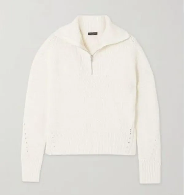 Rag & Bone Lena Cotton Half Zip Sweater - Image 3