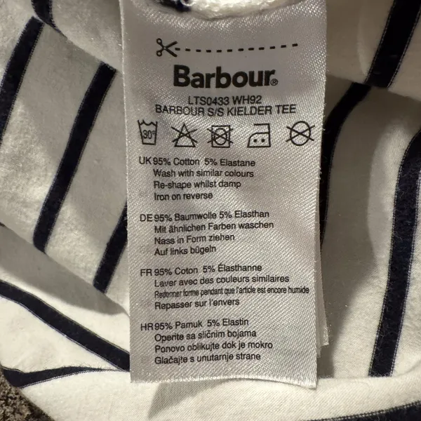 Barbour‎ Logo Top Stripe Preppy Coastal Nautical Minimalist Casual Old Money 14 - Image 4