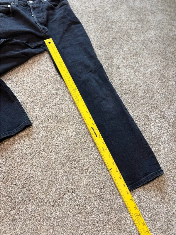 AGOLDE Riley High Rise Straight Crop Charcoal Black Wash Jeans | Size 27 - Image 13