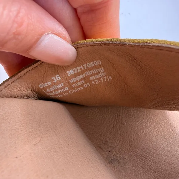 Dansko Maci Mule Yellow Milled Nubuck Leather Open Toe Slide Clog Sandal Size 36 - Image 8