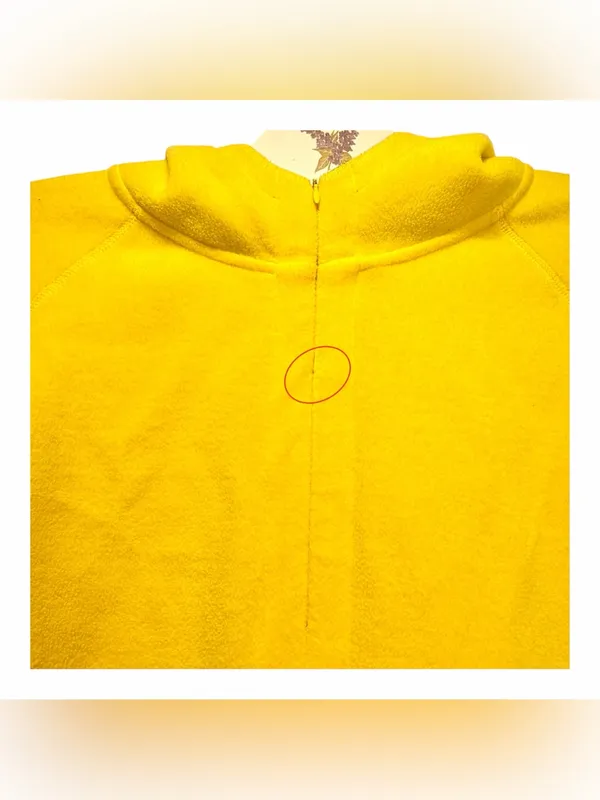 Vintage Liz Claiborne Women's 1/4 Zip Yellow Fleece Hoodie Sweatshirt Size XL - Image 8