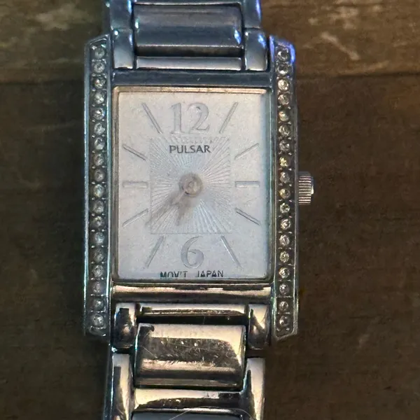 Vintage Pulsar stainless steel cubic zirconia watch - Image 5