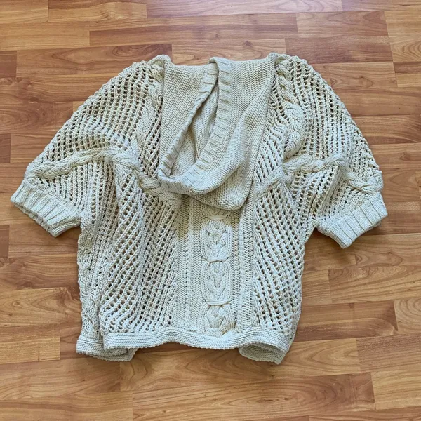 525 america chunky knit beige cardigan‎ sweaters - Image 2