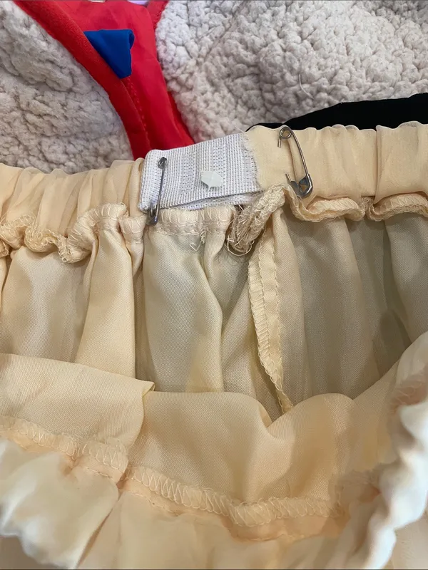 Light Cream Chiffon Skirt -lined- handmade - Image 4