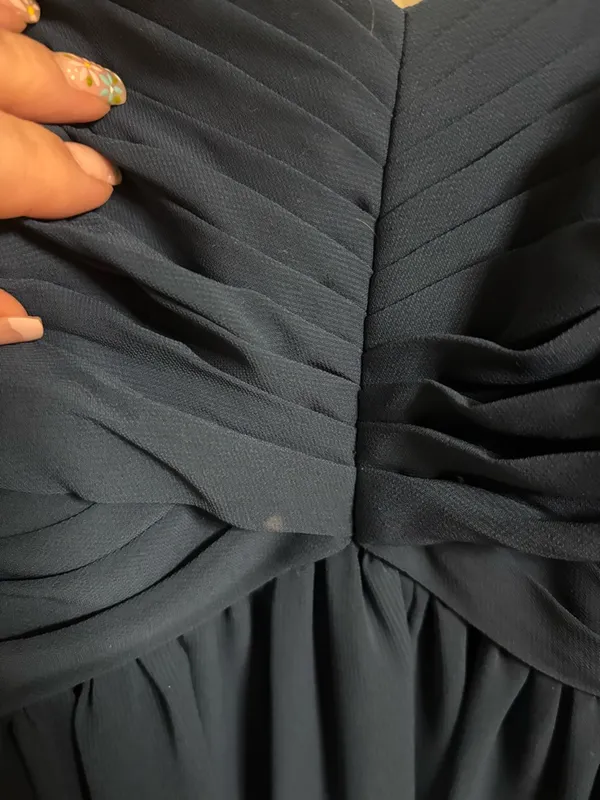 Azazie Blue Bridesmaid Dress Size 16 Sleeveless Maxi Prom Formal Side Slit - Image 8