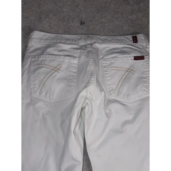 seven for all mankind jeans stovepipe jeans white 29 - Image 9