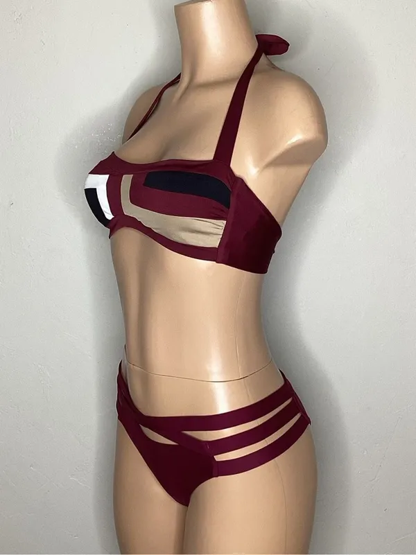New. PQ & Becca color block bikini. Small. Retails $159 - Image 3