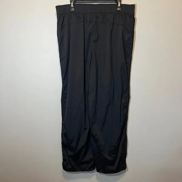 Athleta Women's XL Black Nylon Bungee Hem Track Pants Zipper Pockets - Image 7