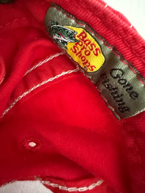Bass Pro Shops Red and White Logo Trucker Cap - Image 7