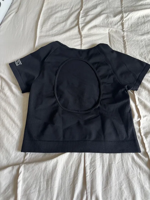 Black PINK Open-Back Athletic Tee - Image 2