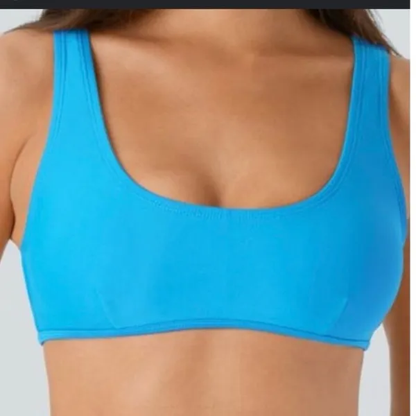 Halara Women's Bikini Bathing Suit Top Bright Blue Sporty XS NEW Beach Cruise - Image 7