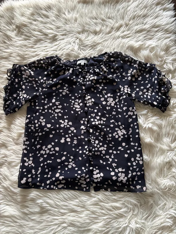 Madewell Memento ruffle-sleeve top in drifting petals - Image 5