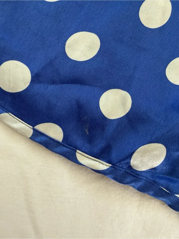 Vintage Victoria’s Secret‎ Blue Polka Dot Satin Tap Shorts Size M - Image 6