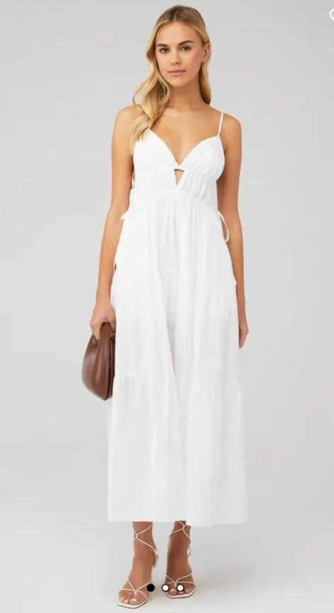 ASTR The Label Cassie Tiered White Maxi Dress- Saks5th Ave - Image 2