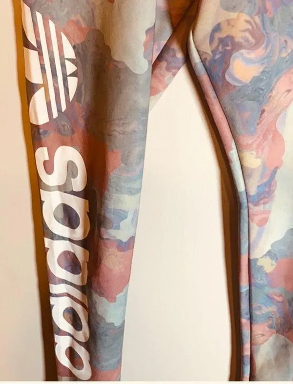 Adidas leggings multicolor small big logo - Image 2