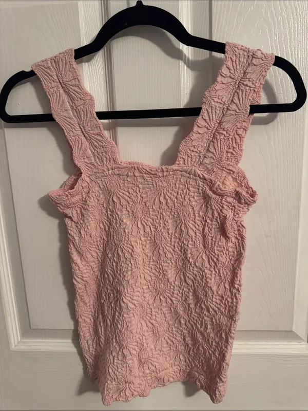 Soft Pink Textured Women’s Tank Top - Image 3
