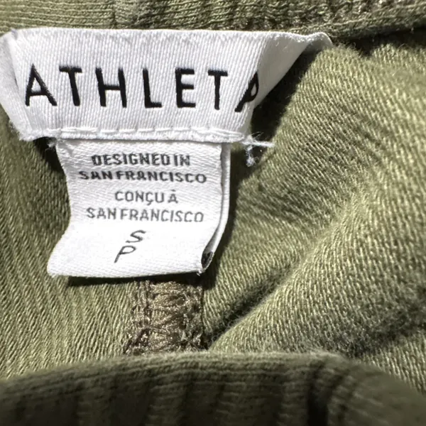 Althleta Farallon Pants Aspen Olive Drawstring Straight Leg Pockets Womens Small - Image 3