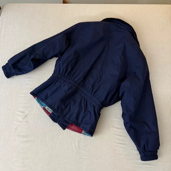 Vintage Head Skiwear Navy‎ Blue Insulated Ski Jacket Women Size 10 retro snow - Image 4