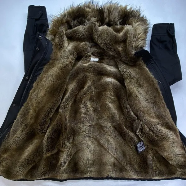 S13/NYC Winter Coat Womens Small puffer parka Faux Fur Hood lining‎ penny lane - Image 11