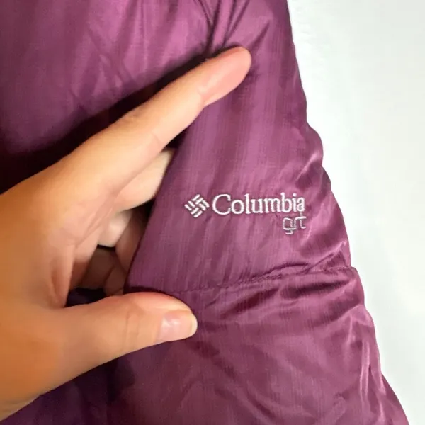 Columbia GRT purple plaid down winter coat - Image 2