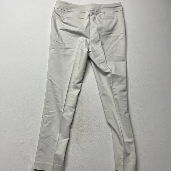 Ann Taylor Woman's Curvy Wide Leg Pant Size 8 Ivory Stretch High Rise - Image 3