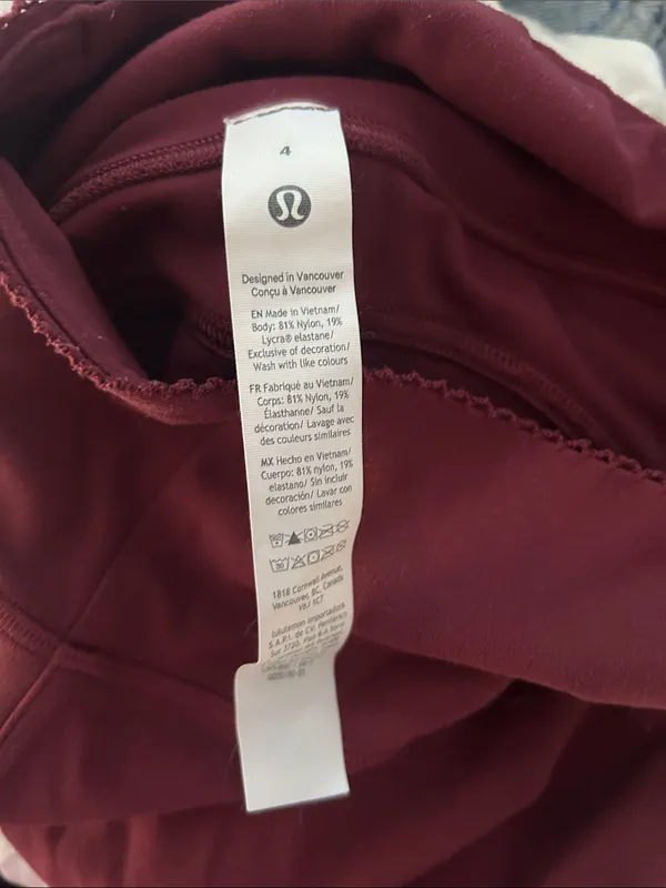 Cutest ❤️lululemon athletica Valentines Collection Women's Maroon Leggings - Image 6