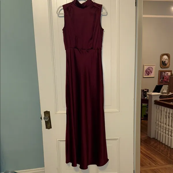 Lulus Elegant Sleeveless Burgundy Dress - Image 5