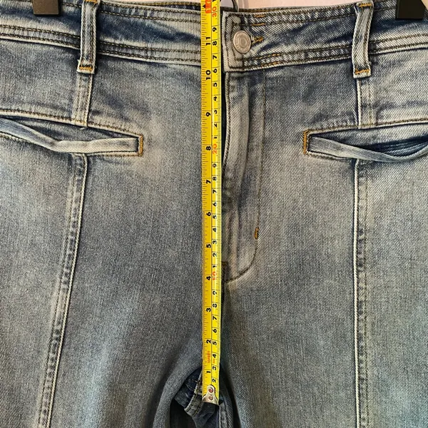 We The Free Firecracker Flare Jeans Light Wash High Rise Red Stars Retro size 30 - Image 11