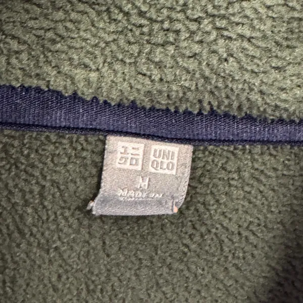 Uniqlo Women's‎ Fleece Full Zip Jacket Forest Green Med 241-151414 Stand Collar - Image 6