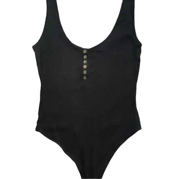 Wild Fable Sleeveless Black Snap Front Bodysuit - Image 5