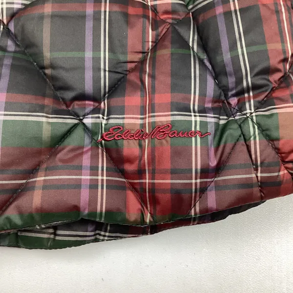 Eddie Bauer Women’s Goose Down Puffer Vest Tartan Plaid Size Small - Image 4