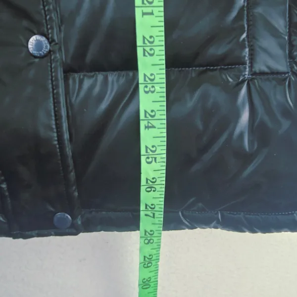 Levis NWT Womens Shiny Black Quilted Bubble Puffer Hooded‎ Jacket XS - Image 12